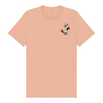 T-shirt Quirky Bird graphic 0021 - Peach