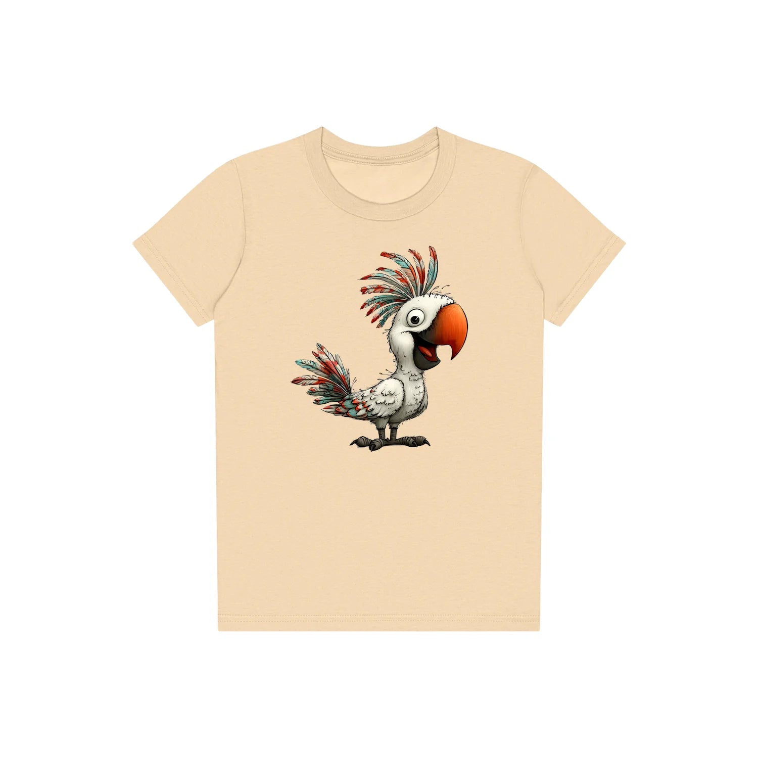 T-shirt Quirky Bird graphic 0021 - Soft Cream
