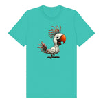 T-shirt Quirky Bird graphic 0021 - Teal