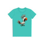 T-shirt Quirky Bird graphic 0021 - Teal