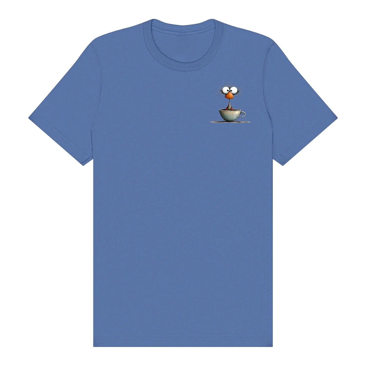 T-shirt Quirky Bird graphic 0022 - Columbia Blue