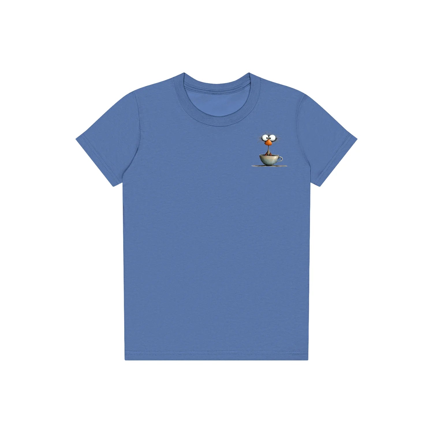 T-shirt Quirky Bird graphic 0022 - Columbia Blue