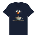 T-shirt Quirky Bird graphic 0022 - Navy
