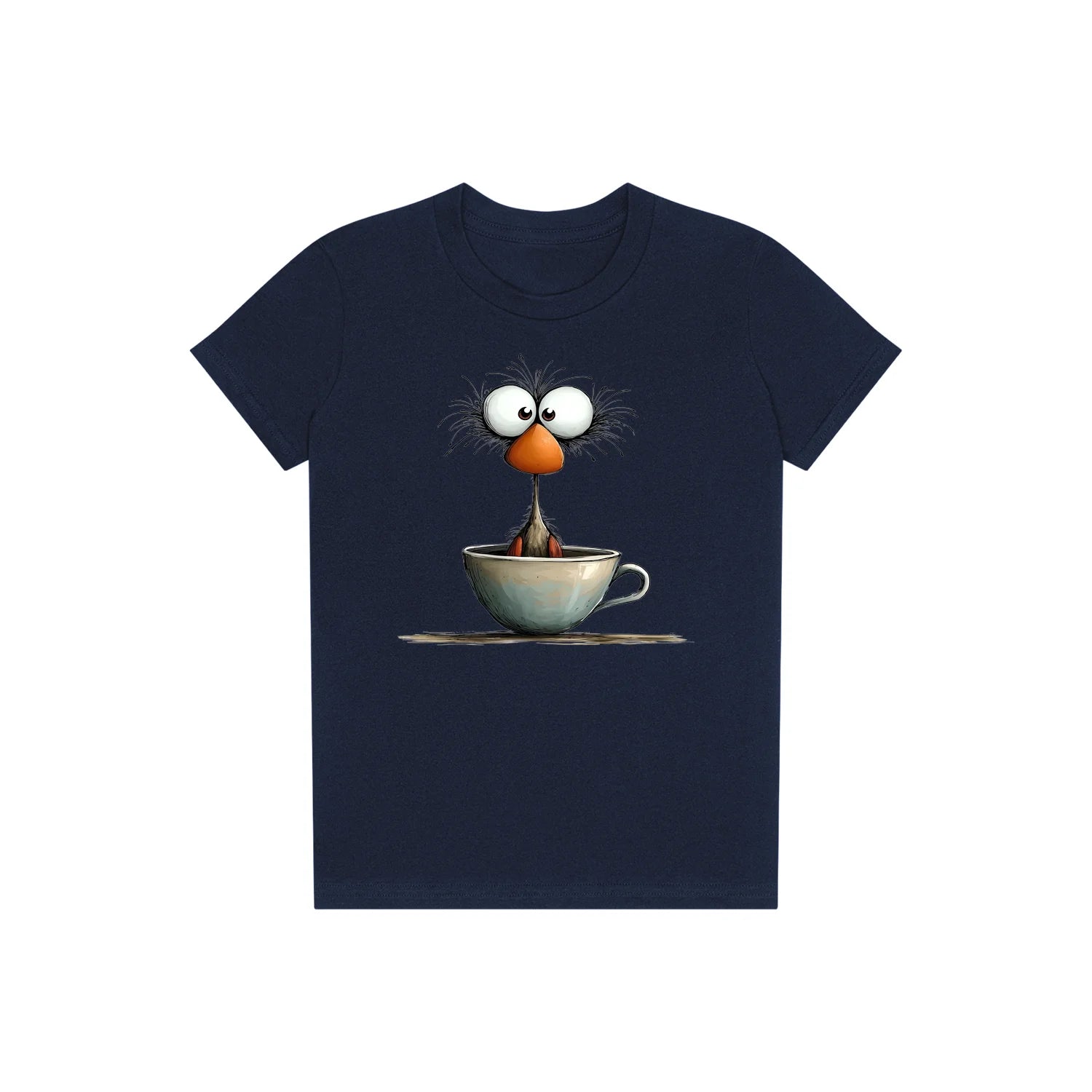 T-shirt Quirky Bird graphic 0022 - Navy