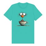 T-shirt Quirky Bird graphic 0022 - Teal