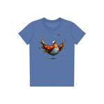 T-shirt Quirky Bird graphic 0023 - Columbia Blue