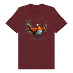 T-shirt Quirky Bird graphic 0023 - Maroon