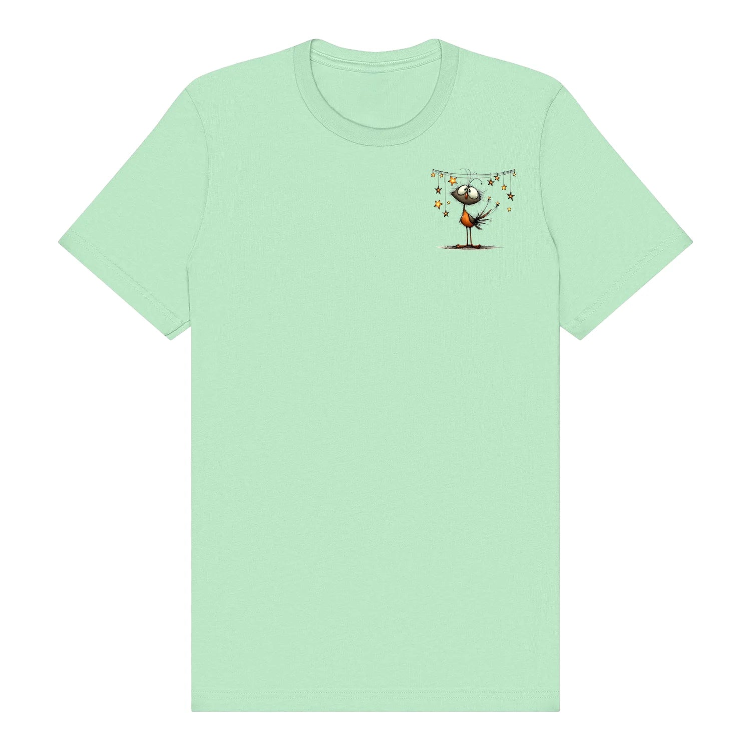 T-shirt Quirky Bird graphic 0024 - Mint