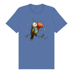 T-shirt Quirky Bird graphic 0025 - Columbia Blue