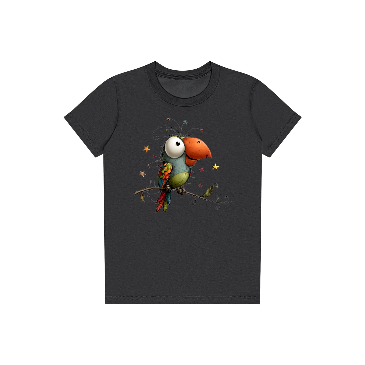 T-shirt Quirky Bird graphic 0025 - Dark Grey