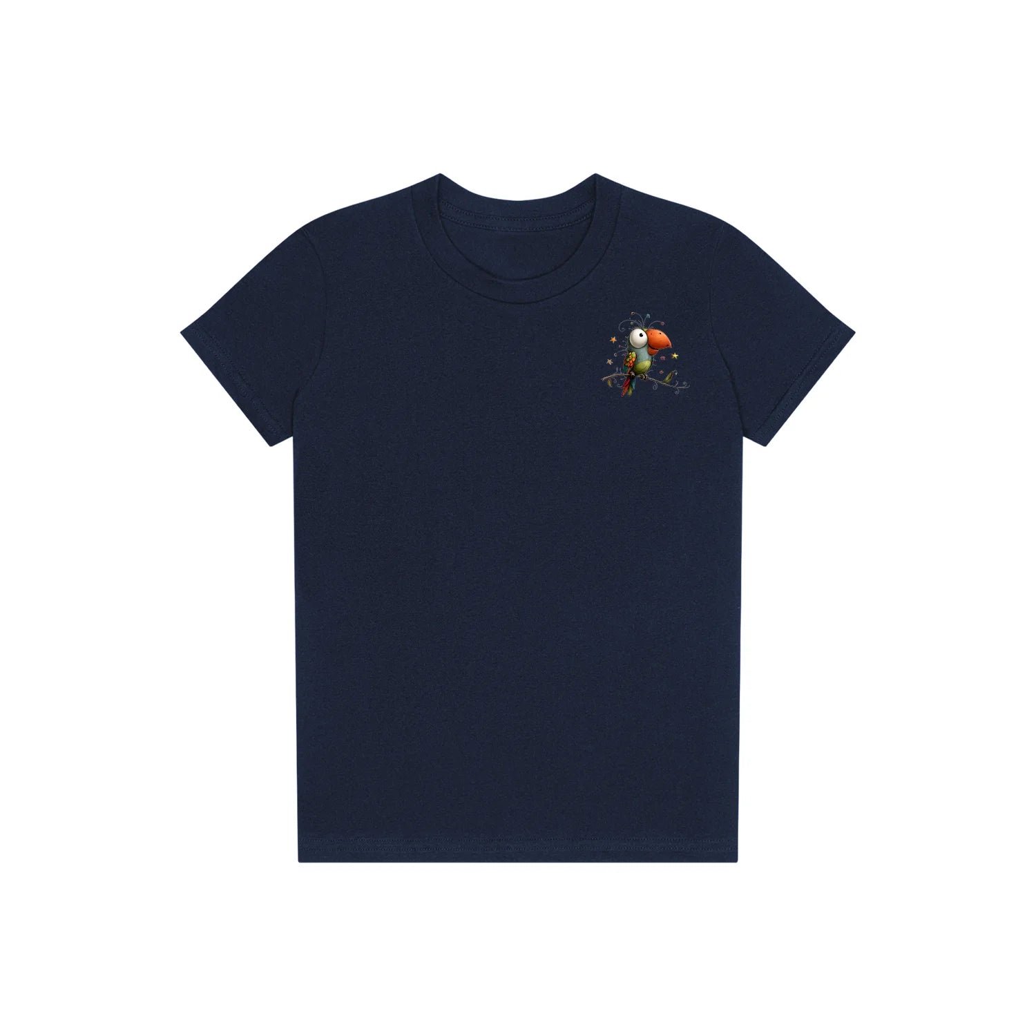T-shirt Quirky Bird graphic 0025 - Navy
