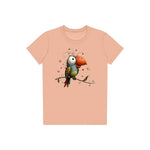 T-shirt Quirky Bird graphic 0025 - Peach