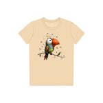 T-shirt Quirky Bird graphic 0025 - Soft Cream
