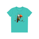 T-shirt Quirky Bird graphic 0025 - Teal