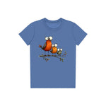 T-shirt Quirky Bird graphic 0026 - Columbia Blue