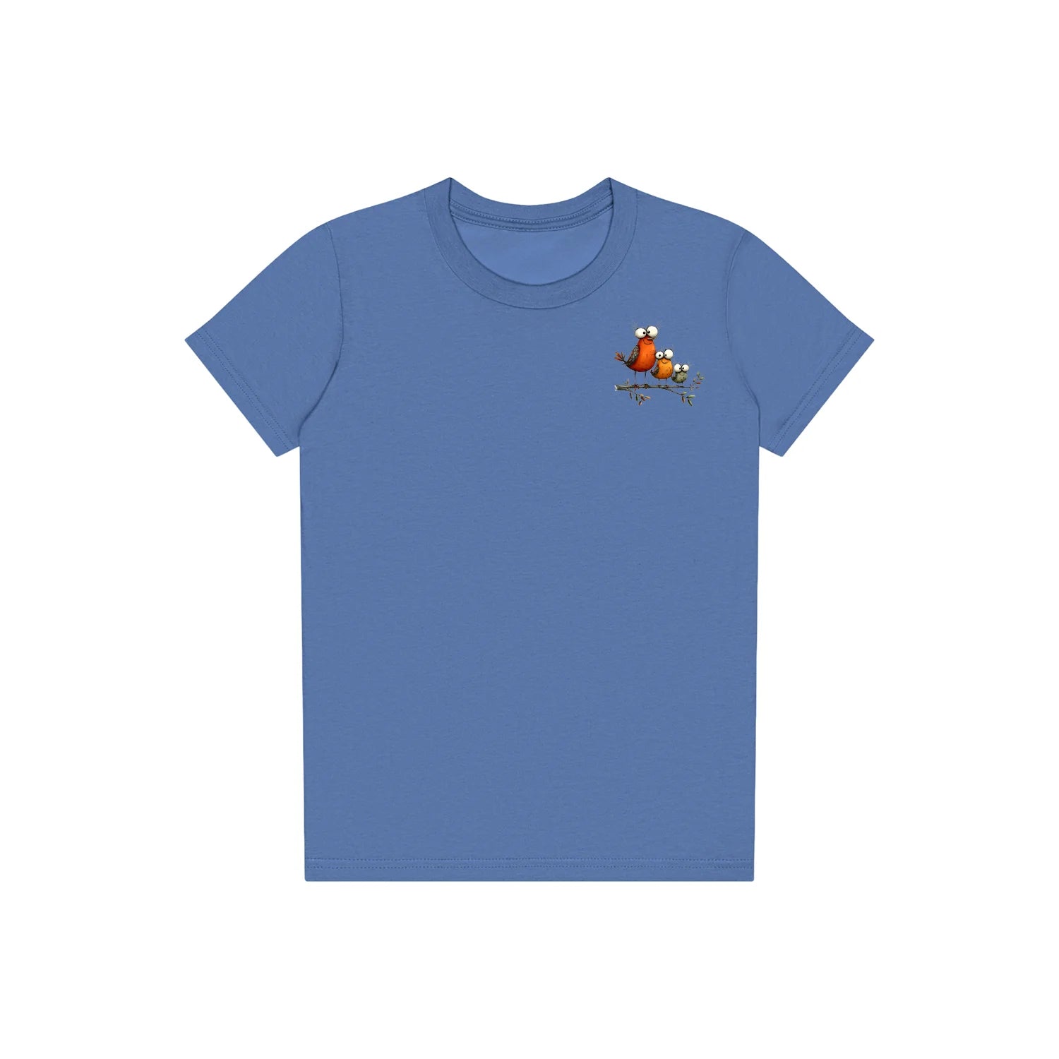 T-shirt Quirky Bird graphic 0026 - Columbia Blue