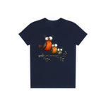 T-shirt Quirky Bird graphic 0026 - Navy