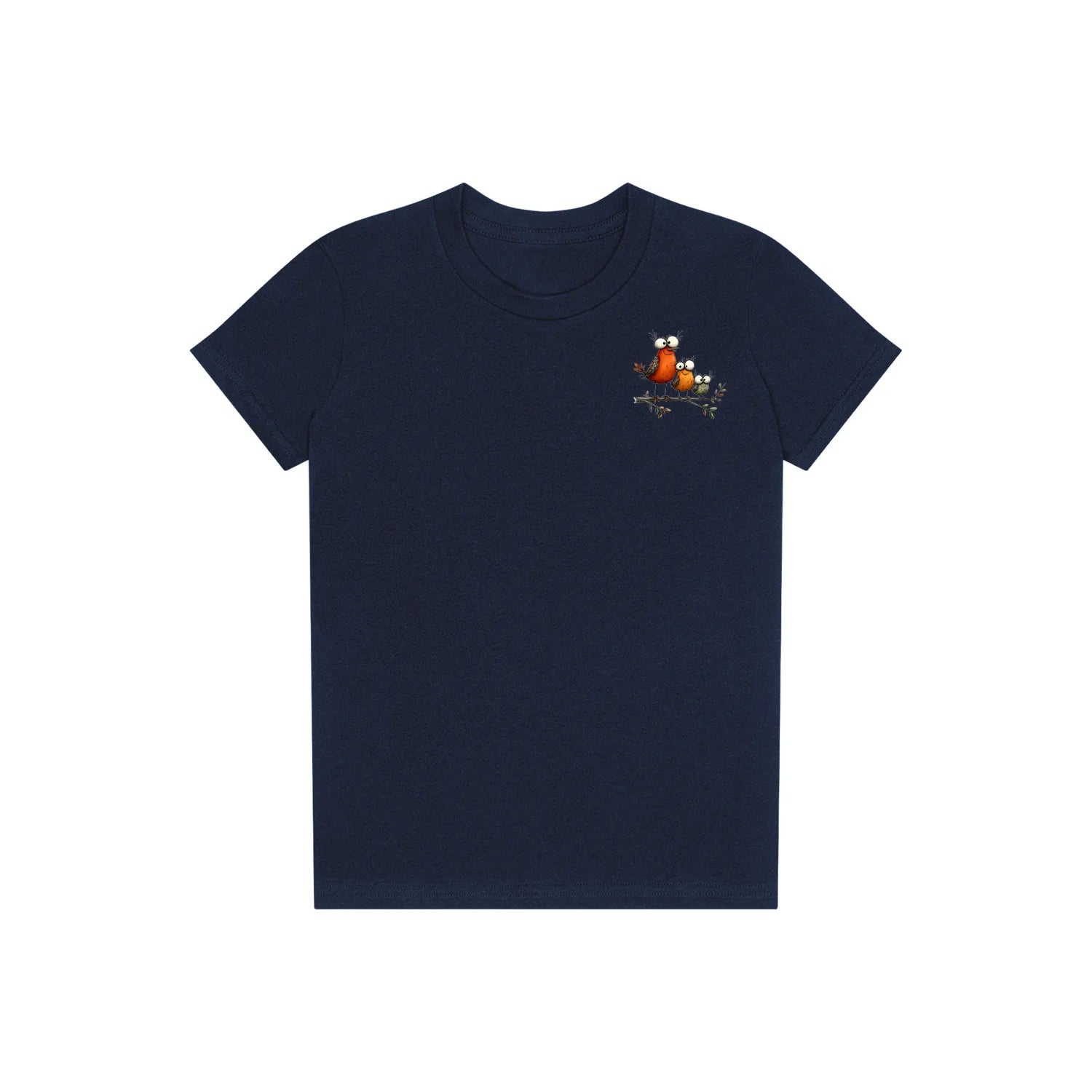 T-shirt Quirky Bird graphic 0026 - Navy