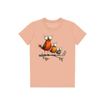 T-shirt Quirky Bird graphic 0026 - Peach