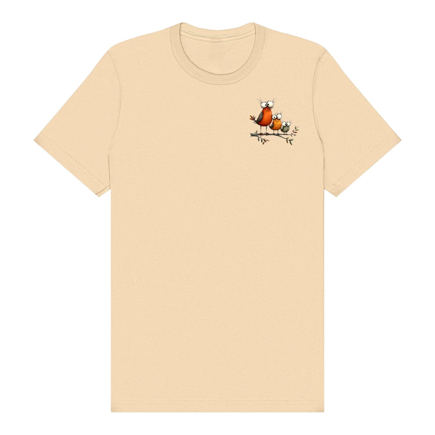 T-shirt Quirky Bird graphic 0026 - Soft Cream