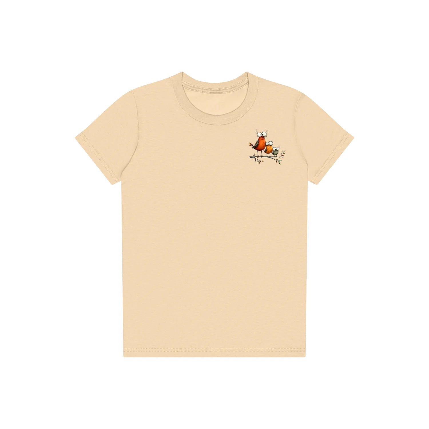 T-shirt Quirky Bird graphic 0026 - Soft Cream