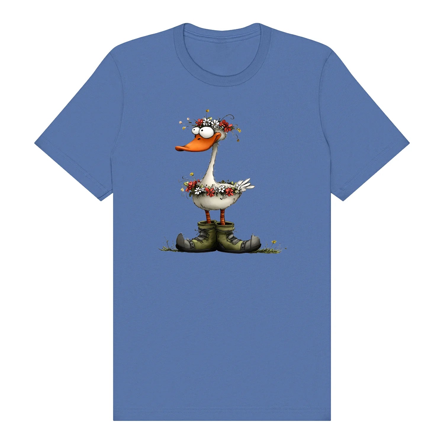 T-shirt Quirky Bird graphic 0027 - Columbia Blue