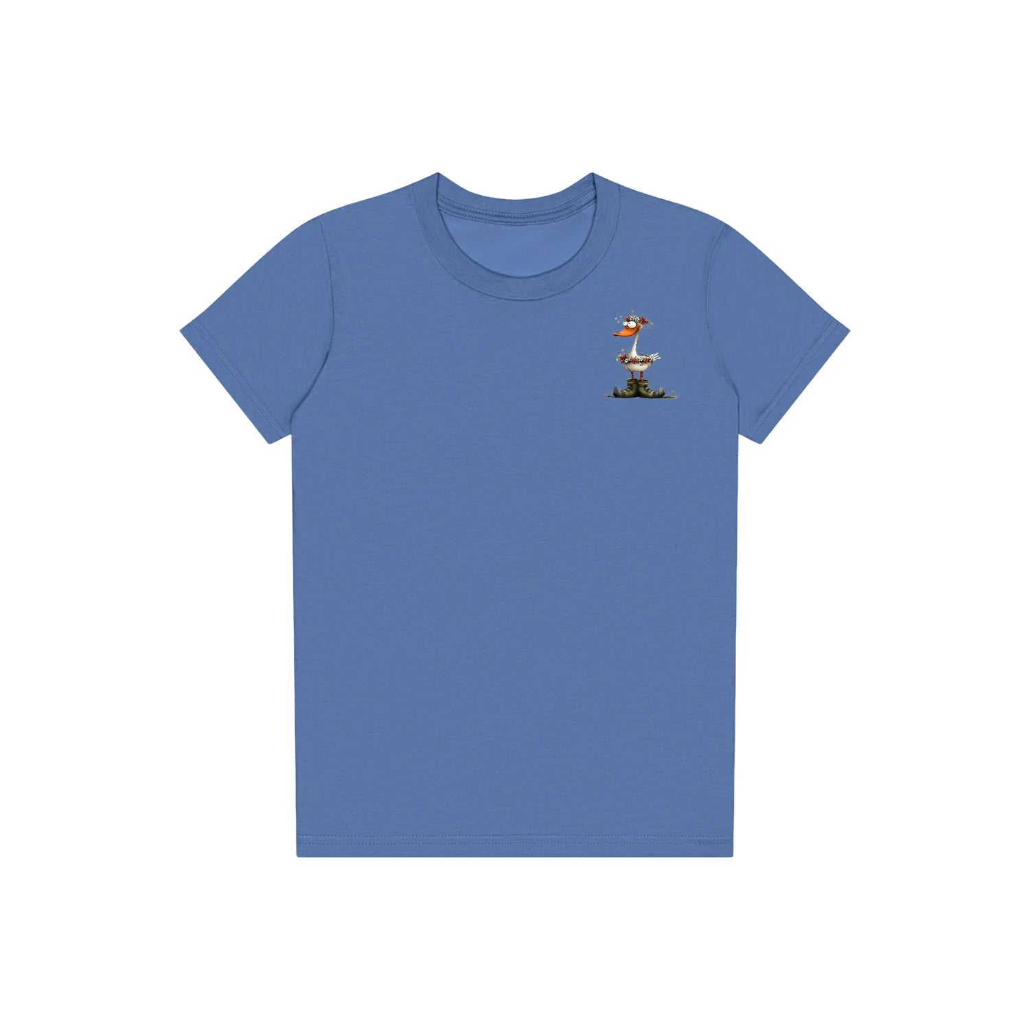T-shirt Quirky Bird graphic 0027 - Columbia Blue