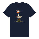 T-shirt Quirky Bird graphic 0027 - Navy
