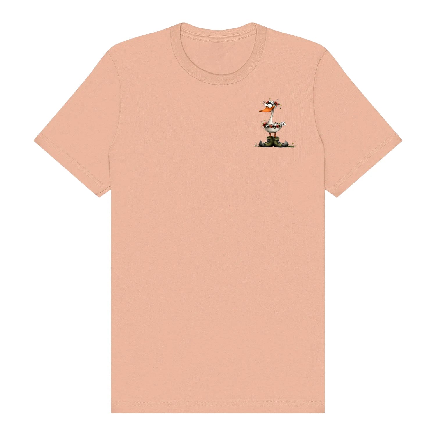 T-shirt Quirky Bird graphic 0027 - Peach