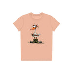 T-shirt Quirky Bird graphic 0027 - Peach