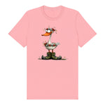 T-shirt Quirky Bird graphic 0027 - Pink