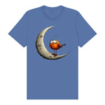 T-shirt Quirky Bird graphic 0028 - Columbia Blue
