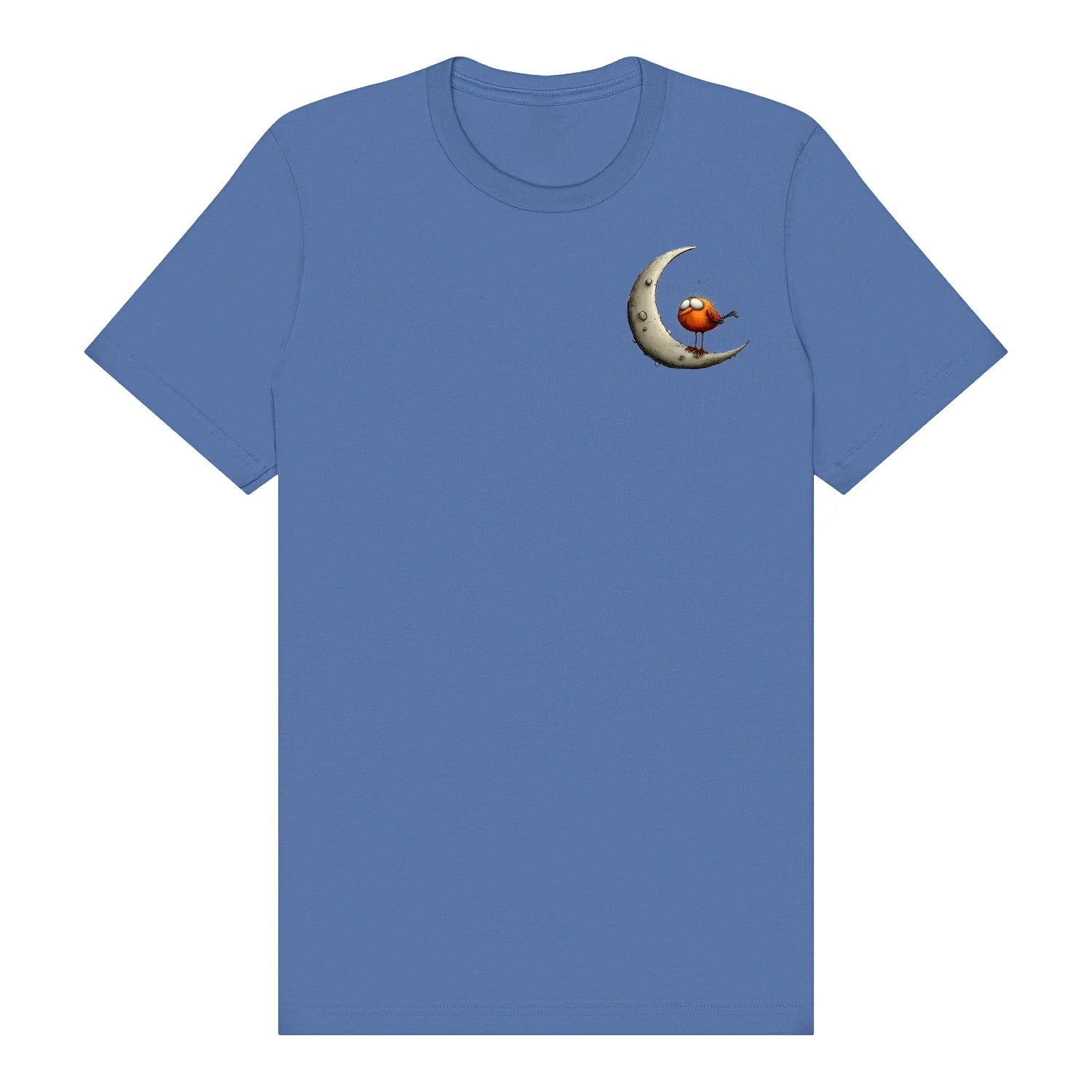 T-shirt Quirky Bird graphic 0028 - Columbia Blue