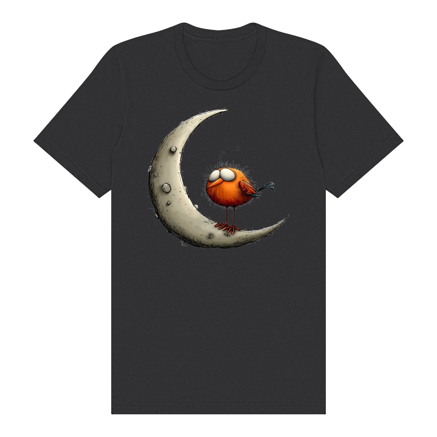 T-shirt Quirky Bird graphic 0028 - Dark Grey