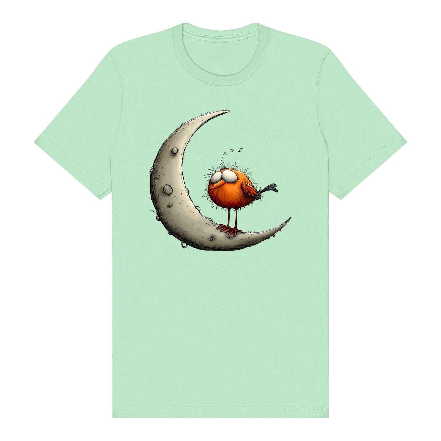 T-shirt Quirky Bird graphic 0028 - Mint