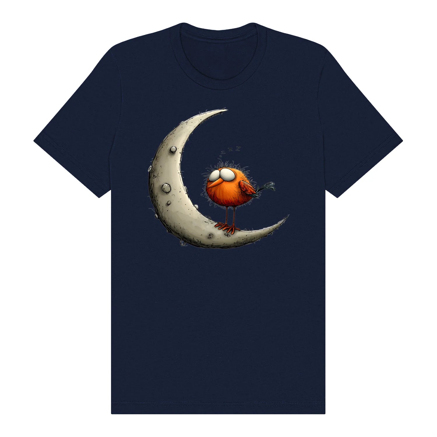 T-shirt Quirky Bird graphic 0028 - Navy