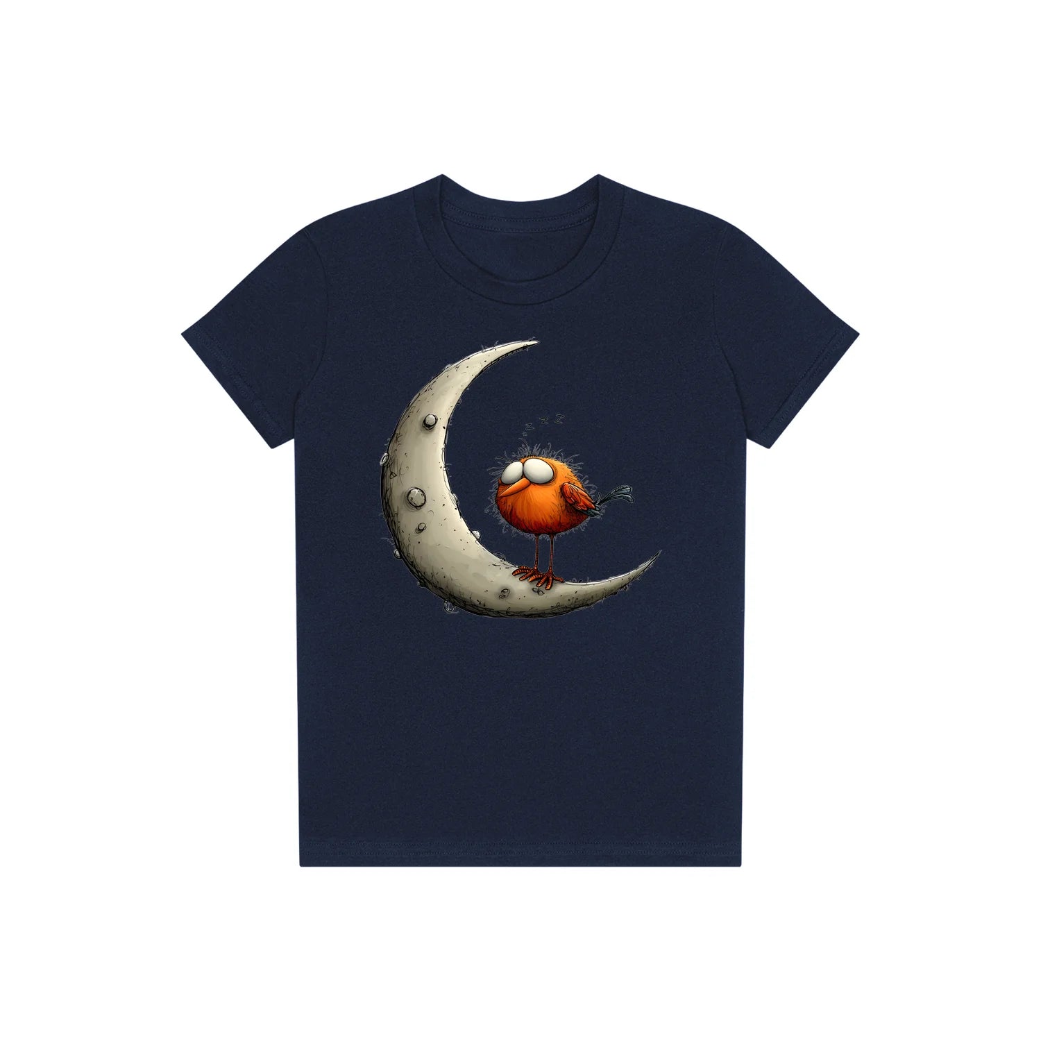 T-shirt Quirky Bird graphic 0028 - Navy