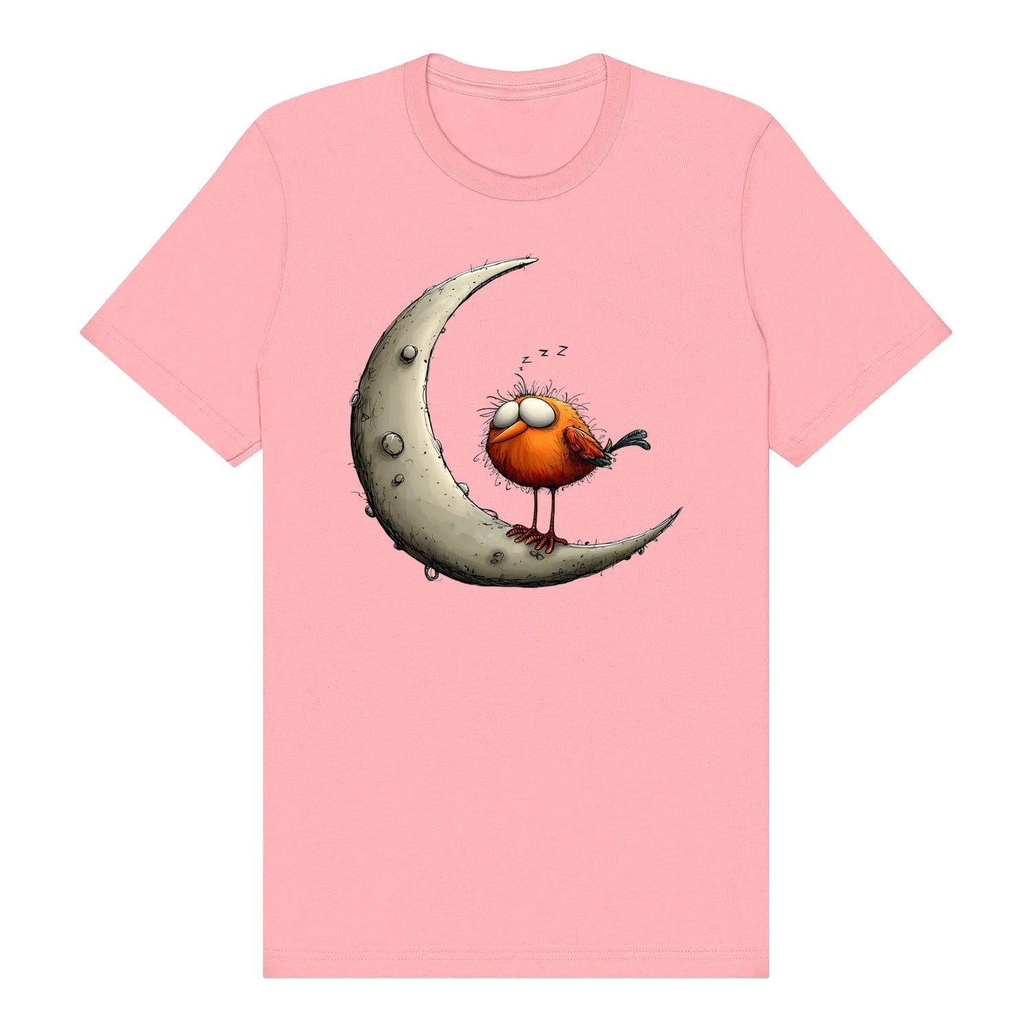 T-shirt Quirky Bird graphic 0028 - Pink