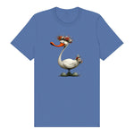 T-shirt Quirky Bird graphic 0029 - Columbia Blue