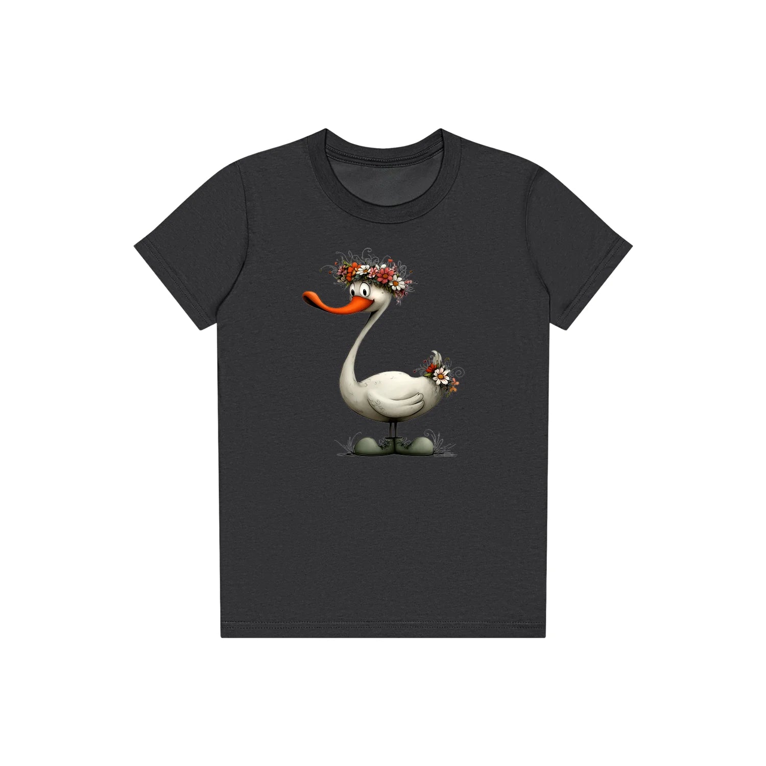 T-shirt Quirky Bird graphic 0029 - Dark Grey