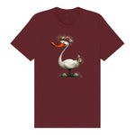 T-shirt Quirky Bird graphic 0029 - Maroon