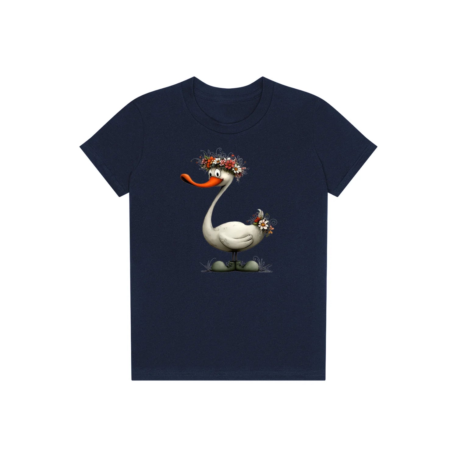 T-shirt Quirky Bird graphic 0029 - Navy