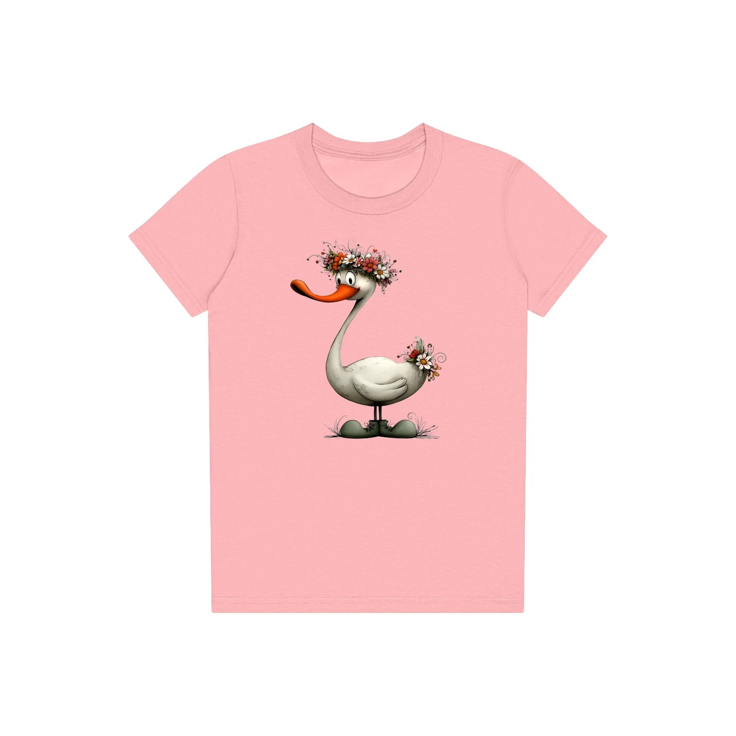 T-shirt Quirky Bird graphic 0029 - Pink