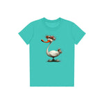 T-shirt Quirky Bird graphic 0029 - Teal