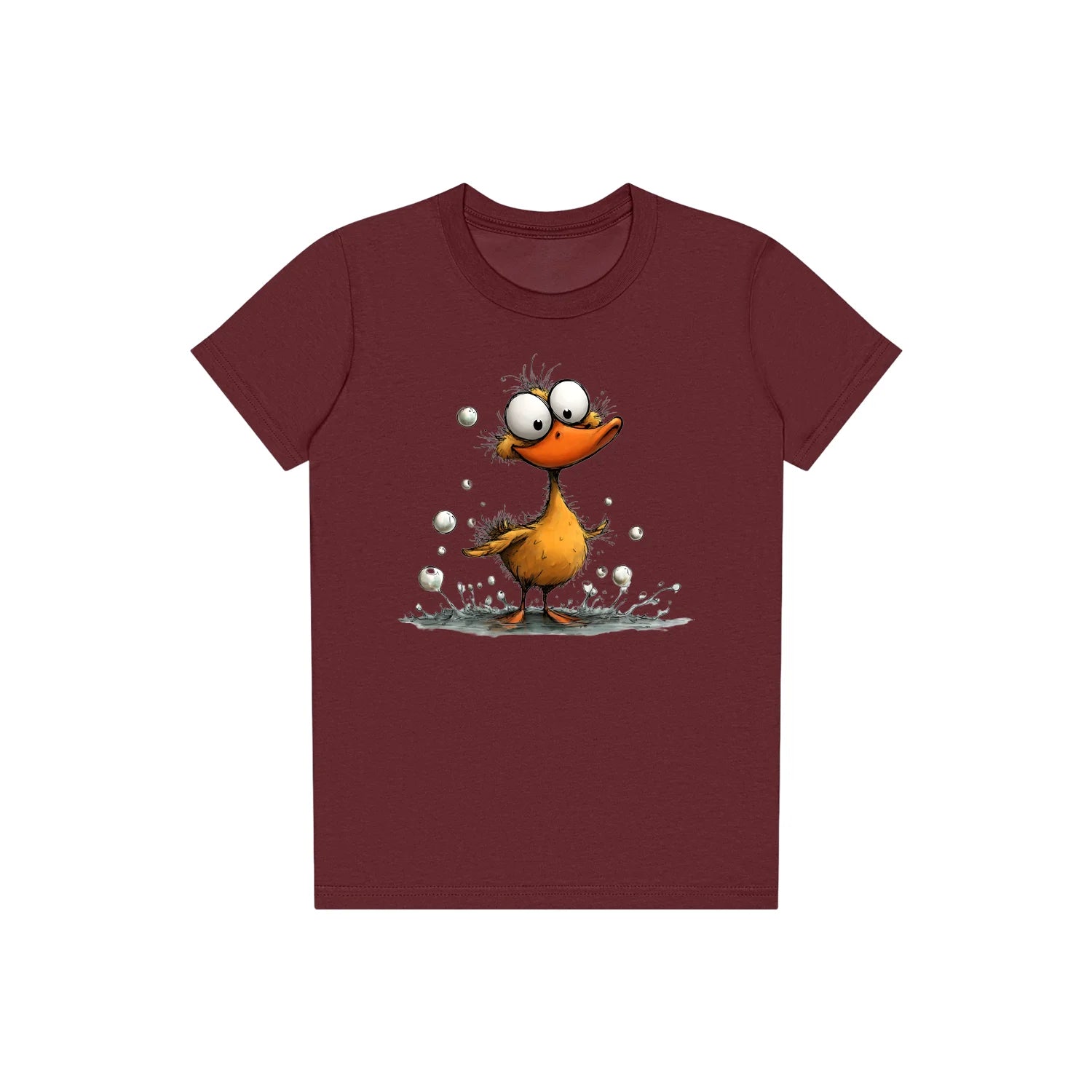 T-shirt Quirky Bird graphic 0030 - Maroon