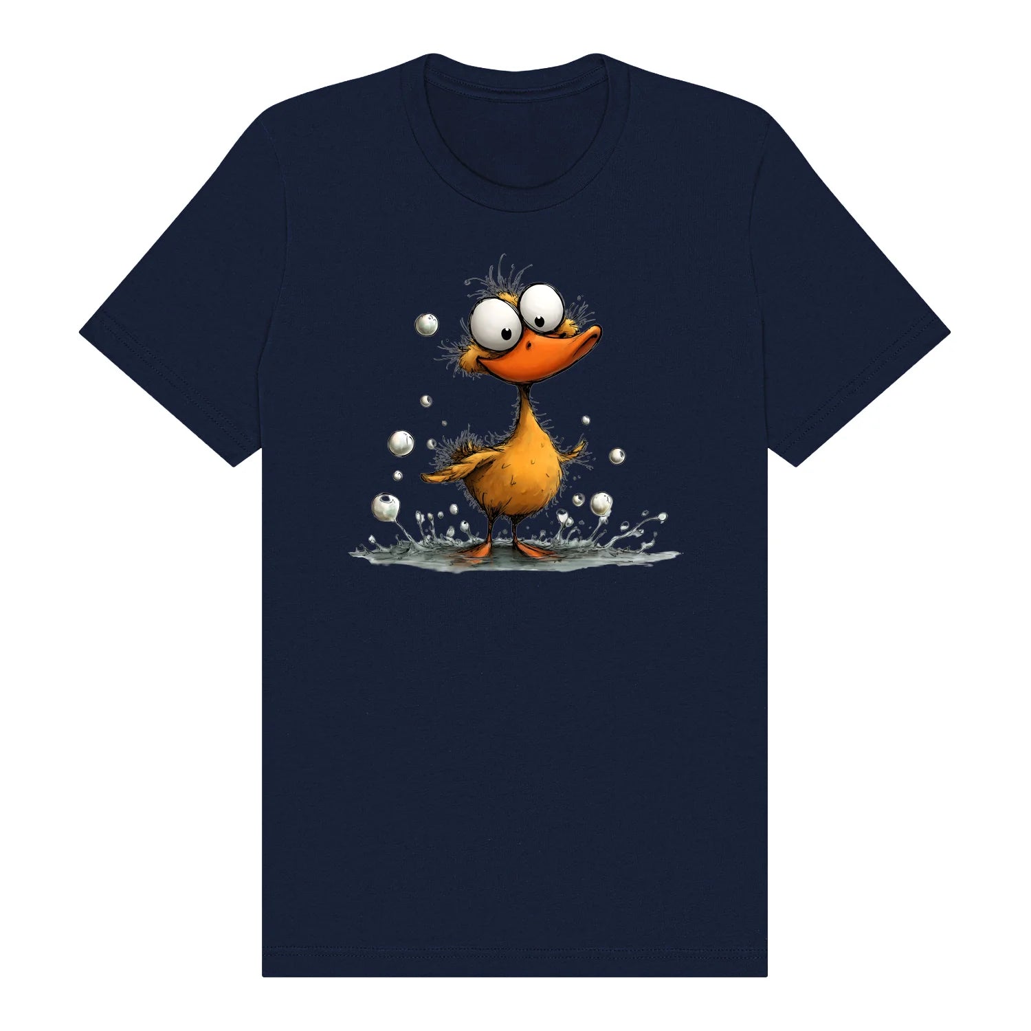 T-shirt Quirky Bird graphic 0030 - Navy