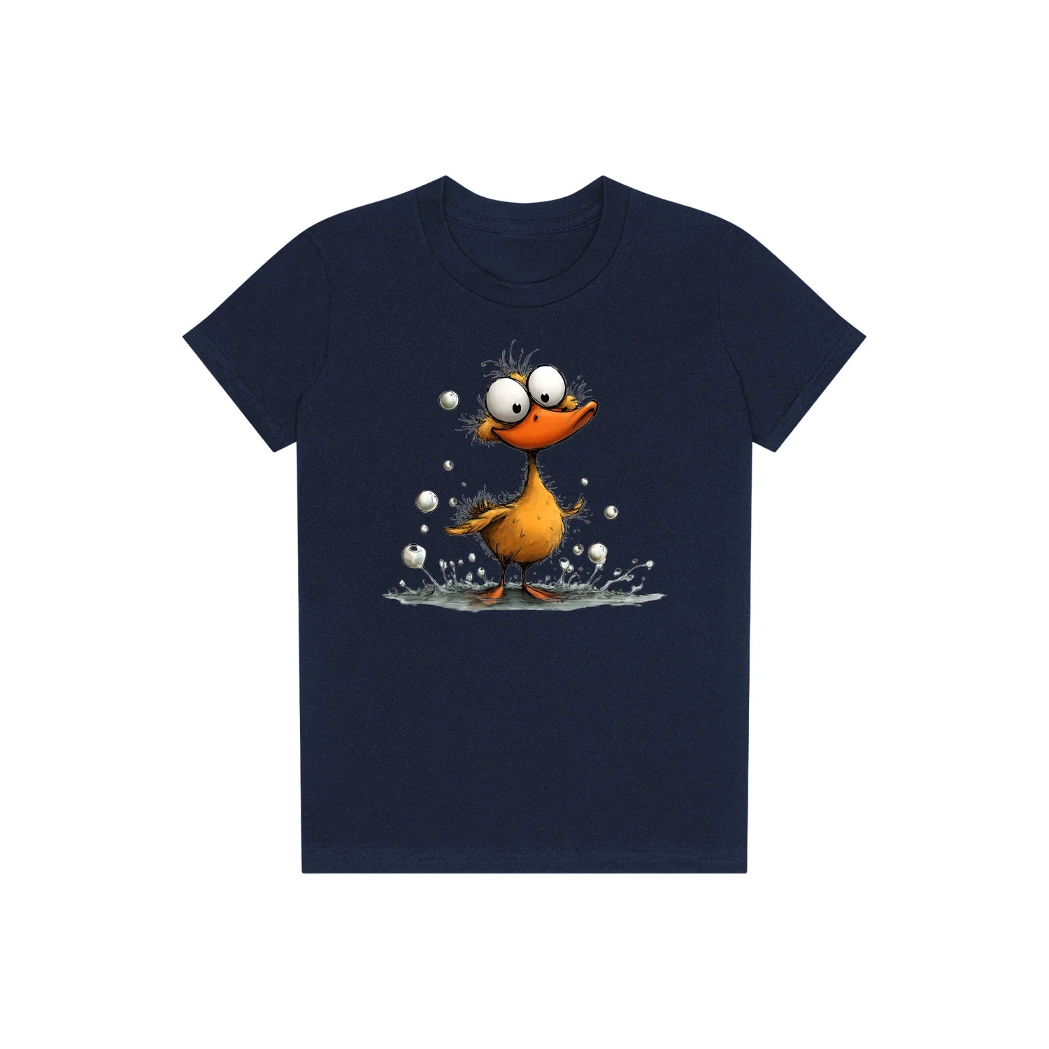T-shirt Quirky Bird graphic 0030 - Navy