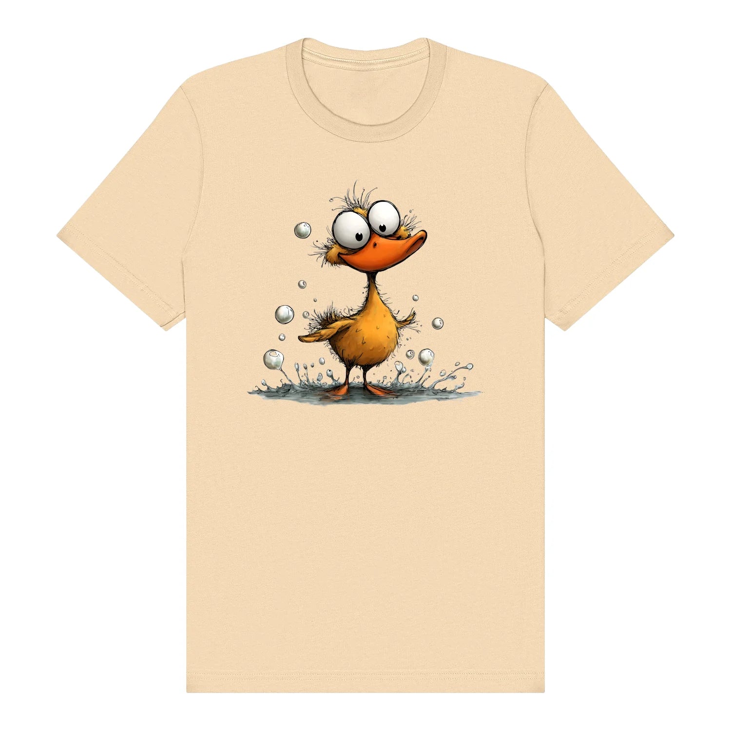 T-shirt Quirky Bird graphic 0030 - Soft Cream
