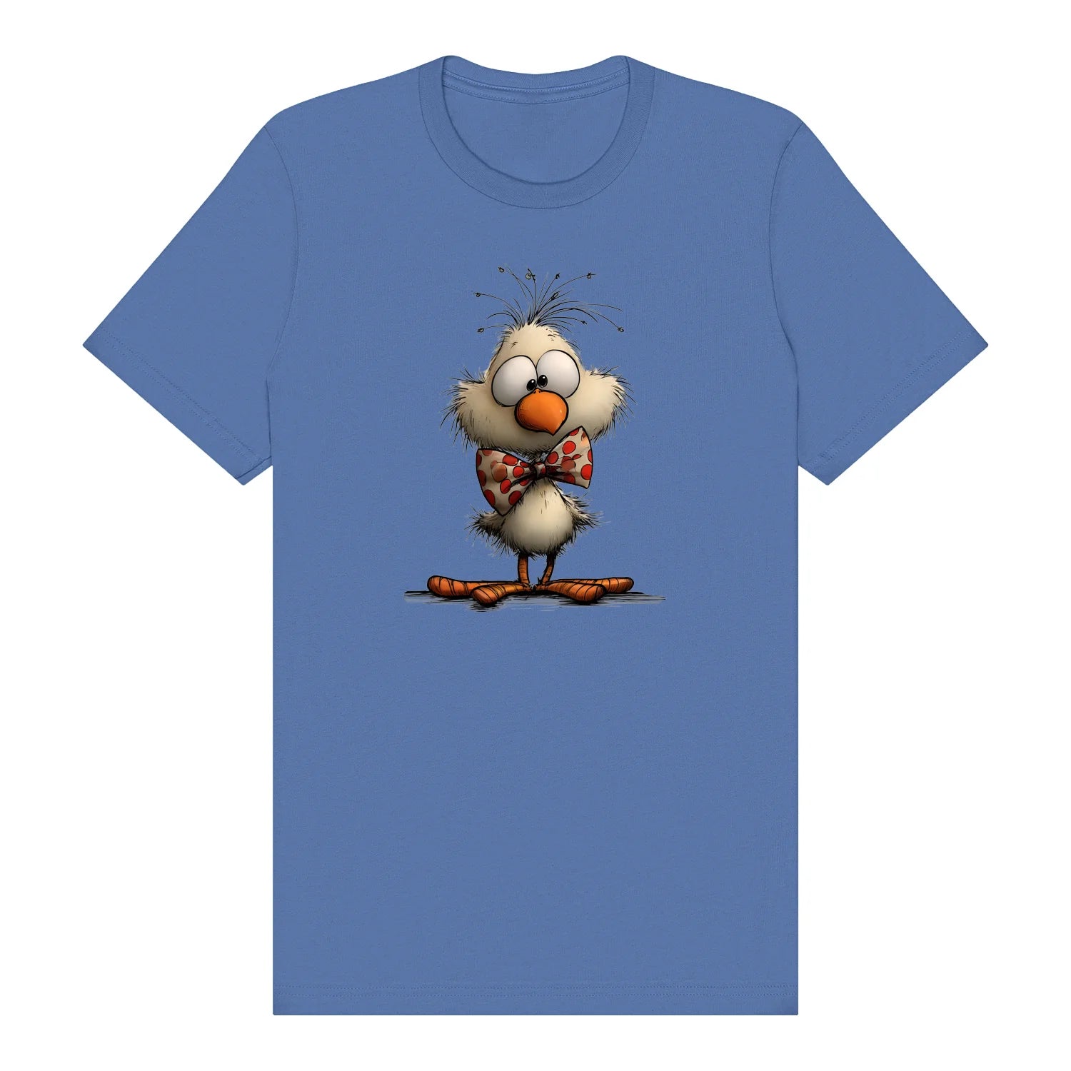 T-shirt Quirky Bird graphic 0031 - Columbia Blue