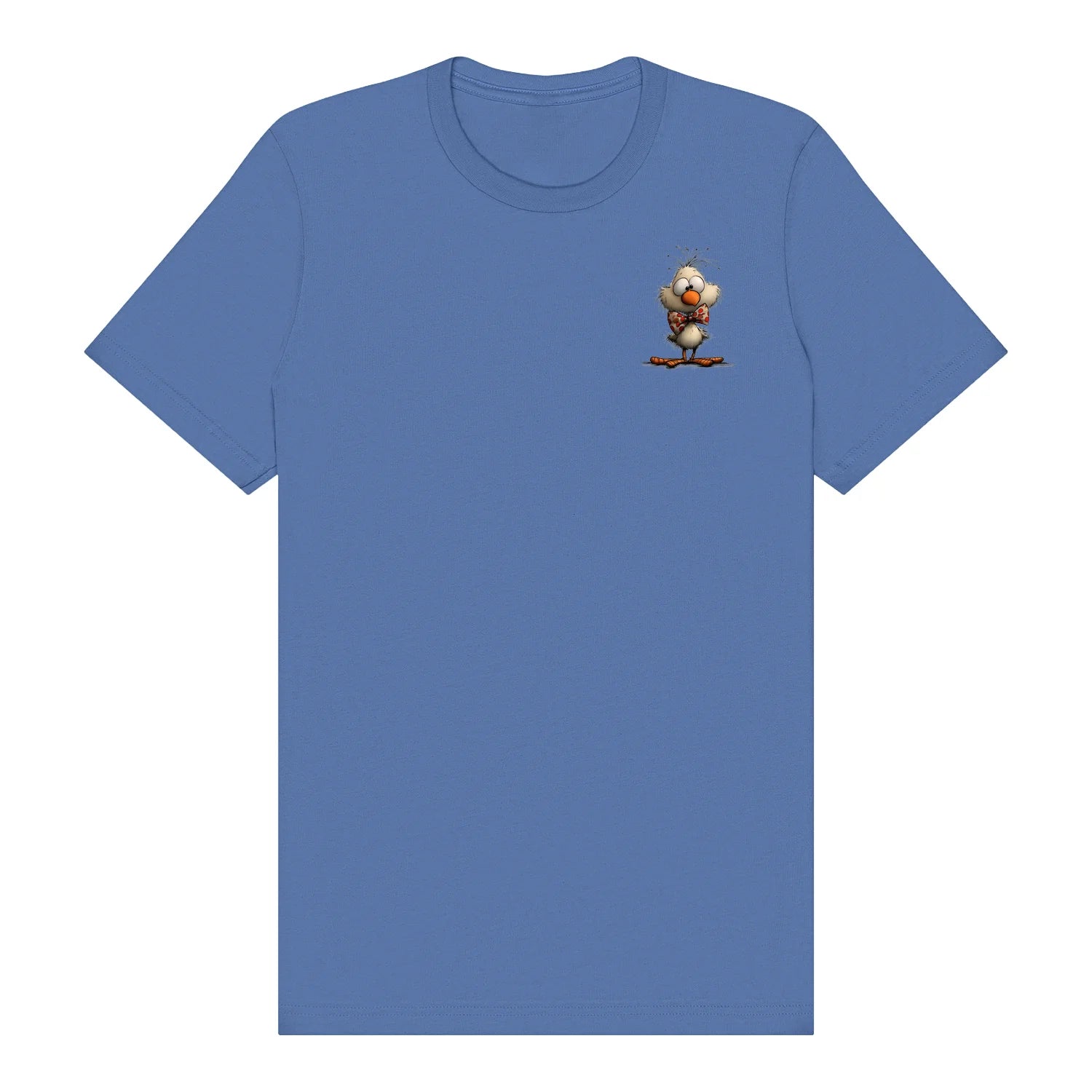 T-shirt Quirky Bird graphic 0031 - Columbia Blue